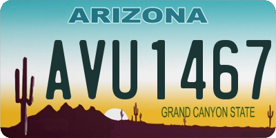 AZ license plate AVU1467