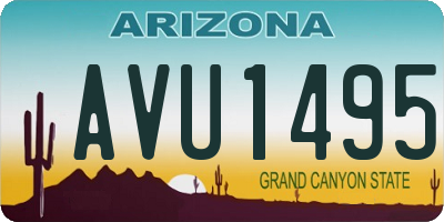 AZ license plate AVU1495