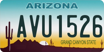 AZ license plate AVU1526