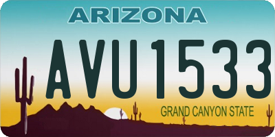 AZ license plate AVU1533