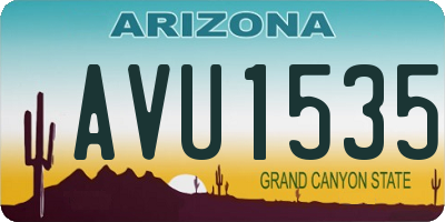 AZ license plate AVU1535