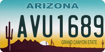 AZ license plate AVU1689