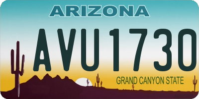 AZ license plate AVU1730