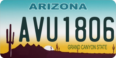 AZ license plate AVU1806