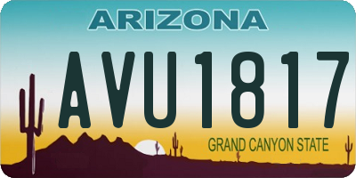 AZ license plate AVU1817