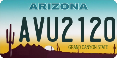 AZ license plate AVU2120
