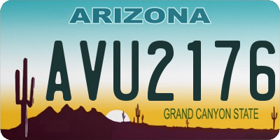 AZ license plate AVU2176