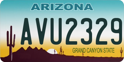 AZ license plate AVU2329