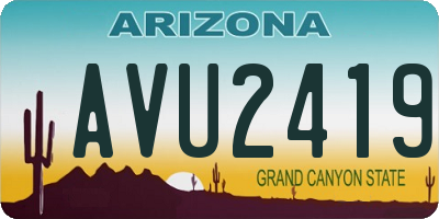 AZ license plate AVU2419