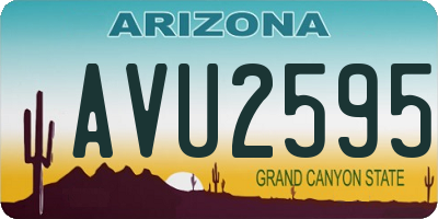 AZ license plate AVU2595