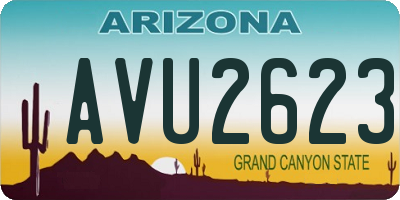 AZ license plate AVU2623