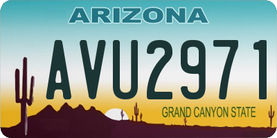 AZ license plate AVU2971