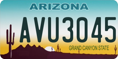 AZ license plate AVU3045