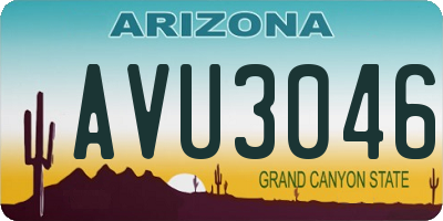 AZ license plate AVU3046