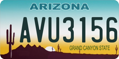 AZ license plate AVU3156