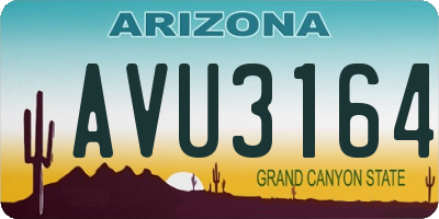 AZ license plate AVU3164