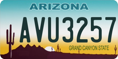 AZ license plate AVU3257