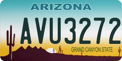 AZ license plate AVU3272