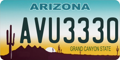 AZ license plate AVU3330