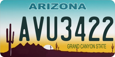 AZ license plate AVU3422