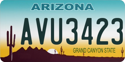 AZ license plate AVU3423