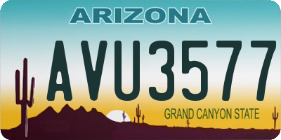 AZ license plate AVU3577