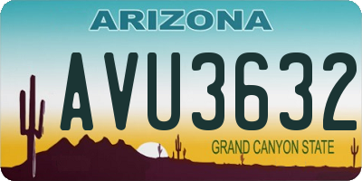AZ license plate AVU3632