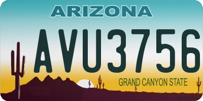 AZ license plate AVU3756