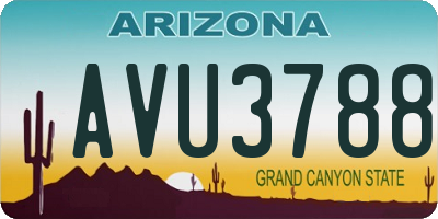 AZ license plate AVU3788