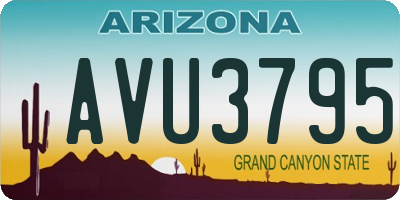 AZ license plate AVU3795