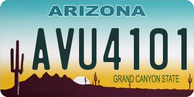 AZ license plate AVU4101