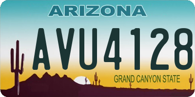 AZ license plate AVU4128