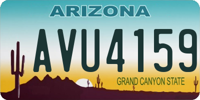 AZ license plate AVU4159