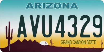 AZ license plate AVU4329