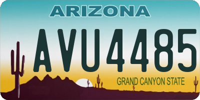 AZ license plate AVU4485