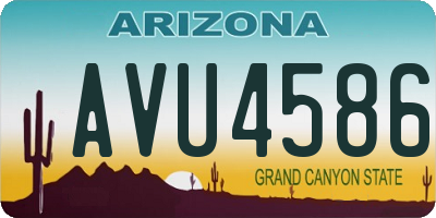 AZ license plate AVU4586