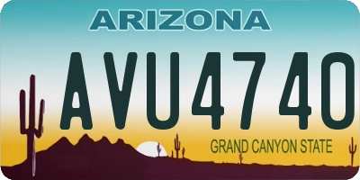AZ license plate AVU4740