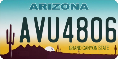 AZ license plate AVU4806
