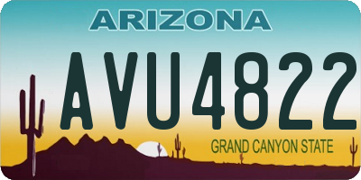 AZ license plate AVU4822
