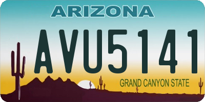 AZ license plate AVU5141