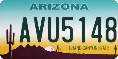 AZ license plate AVU5148