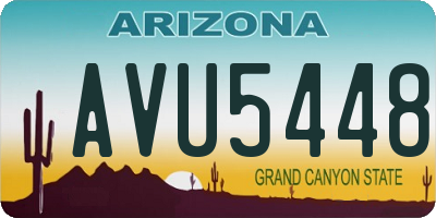 AZ license plate AVU5448