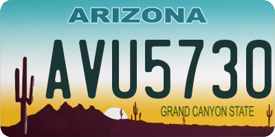 AZ license plate AVU5730