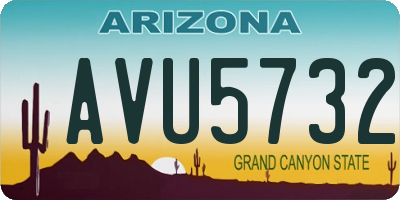 AZ license plate AVU5732