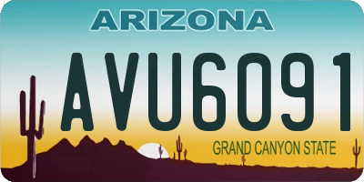 AZ license plate AVU6091