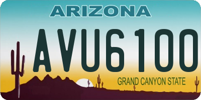 AZ license plate AVU6100