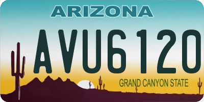 AZ license plate AVU6120