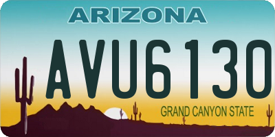 AZ license plate AVU6130