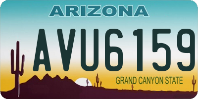 AZ license plate AVU6159