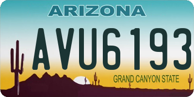 AZ license plate AVU6193